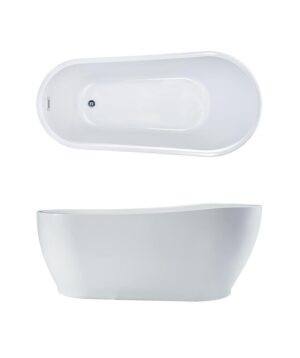 Arko 125 Freestanding Bath 1700 with Overflow White