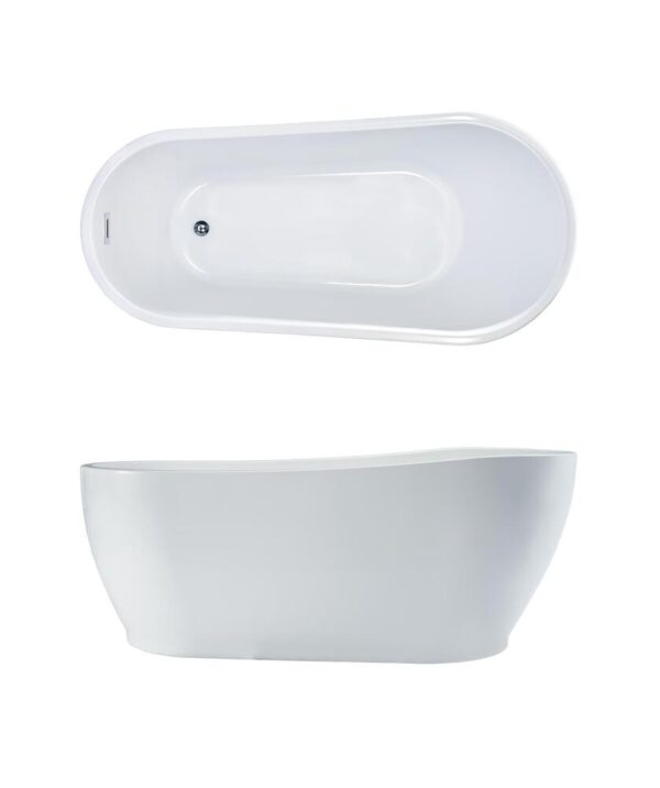 Arko 125 Freestanding Bath 1700 with Overflow White