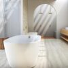 Arko 120 1700 FS Bath White Gloss With Smartfill Brushed Gold - Image 3