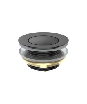 Pop-Out Bath Waste 40mm With Overflow Black Silk
