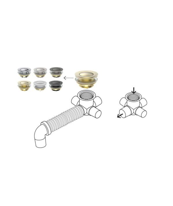 FlexiWaste Bath Pop Out Kit Matte Black