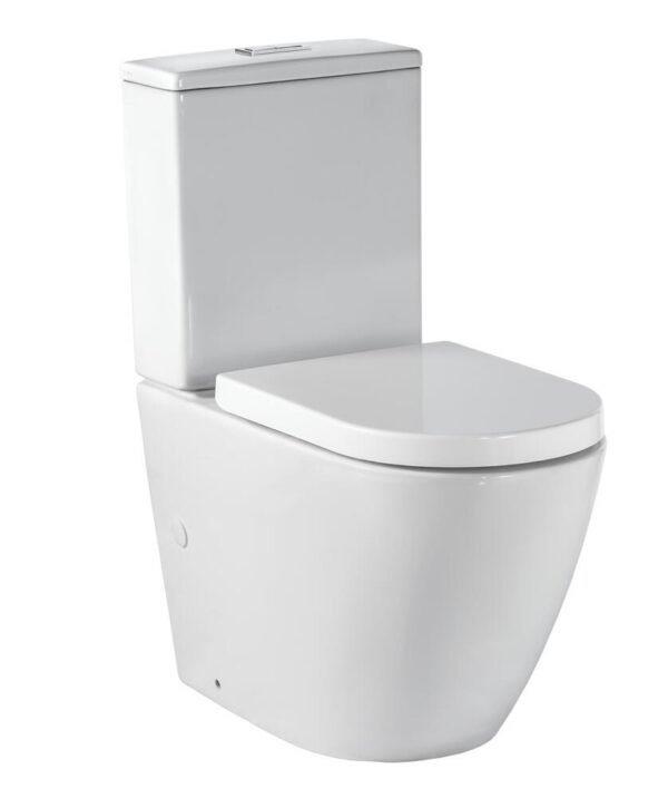 Arko Wall Faced Toilet Suite Cleanflush Soft Close Deluxe Seat Gloss White
