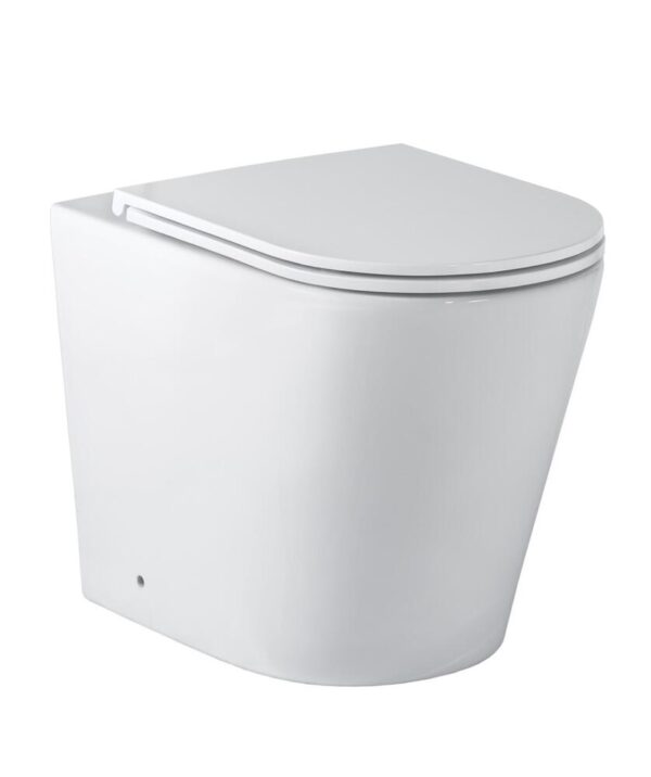 Modia Floor Mount Toilet Pan Cleanflush Soft Close Flat Seat