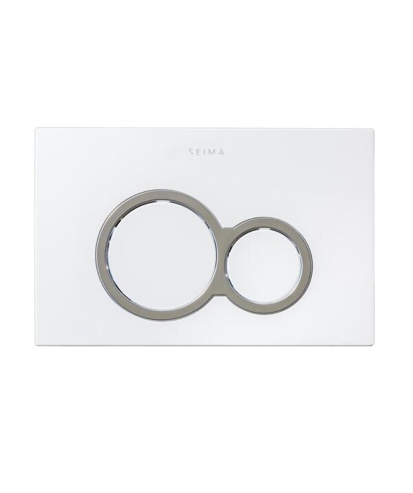 Inwall Series 100 Round Flush Plate Pneumatic White