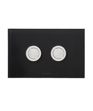 Inwall Series 200 Round Flush Plate Black Glass