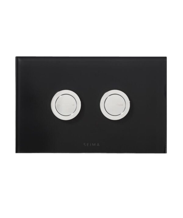Inwall Series 200 Round Flush Plate Black Glass