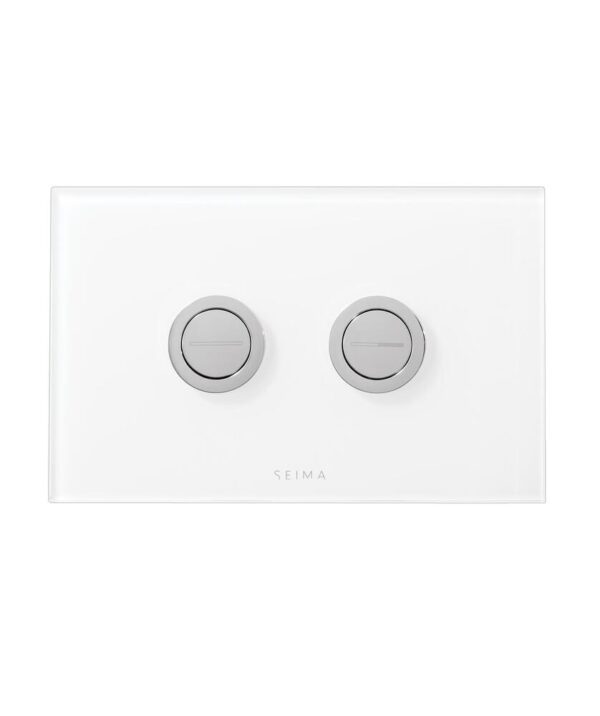 Inwall Series 200 Round Flush Plate White Glass