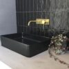 Plati 030 Ceramic Basin Above Counter 500x350mm 0TH NOF Matte Black - Image 2