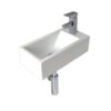 Kyra 514 Ceramic Basin Above Counter/Wall 500x250mm 1TH OF White - Image 2
