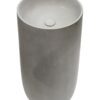 Lithos Stone Basin Pedestal 450x450x850Hmm 0TH NOF Smoke - Image 2