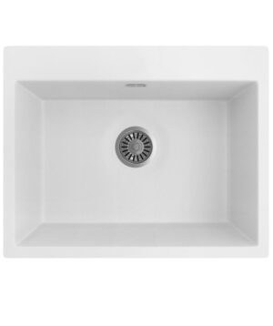 Oros 620 Arqstone Sink 620x495x240mm 0TH OF White