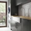 Oros 900 Arqstone Butler Sink 900x420mm 0TH OF White - Image 2