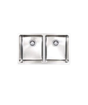 Kubic 768 Sink Double Bowl 768x444mm 0TH NOF Silk S/S