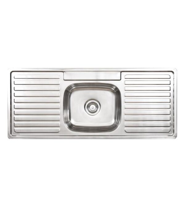 Acero 012 Sink 1200x500mm 0TH Drainers Silk S/S