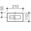 Invisi II Rectangular Dual Flush Plate & Buttons Metal Chrome - Image 2