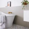 Placido Freestanding Bath Gloss White 1590mm - Image 2