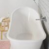 Placido Freestanding Bath Gloss White 1590mm - Image 3