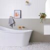 Placido Freestanding Bath Gloss White 1590mm - Image 4
