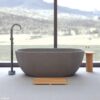 Jada Concrete Bath 1500x750x525mm No Overflow + Waste - Image 3