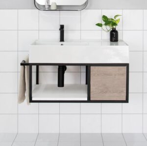 Antonio 800 Vanity Wall Hung Offset Left Hand Bowl