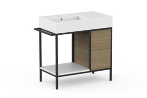 Antonio 800 Vanity Floor Mount Left Hand Bowl