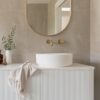 Waverley 1500 AD Wall Hung Vanity Right Hand Bowl Cherry PieTop - Image 3