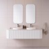 Waverley 1500 AD Wall Hung Vanity Double Bowl Cherry PieTop - Image 4