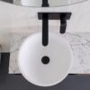 Karma Above Counter Basin Gloss White Solid Surface NTH - Image 2