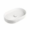 Pill Fluted Above Counter Basin 580 x 360 Gloss White - Image 2