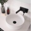 Margot Round Above Counter Basin 360 Matte White Ceramic - Image 3