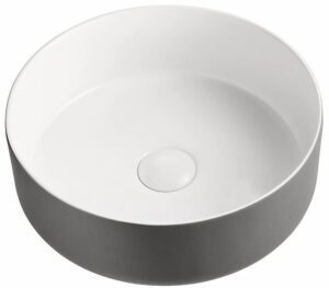 Margot Duo Round Above Counter Basin 360 Matte Grey Outside White Inside