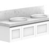 London 1800 WH DB Vanity Cherry Pie No Basins - Image 3