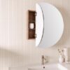Round Shaving Cabinet 800 Wide x150 Deep 2 Door - Image 2