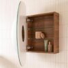 Round Shaving Cabinet 800 Wide x150 Deep 2 Door - Image 3