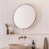 Sera Round LED Mirror 750mm Matte Black Frame - Image 2
