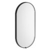 Sera Pill LED Mirror 900x450mm Matte Black Frame - Image 2