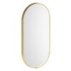 Sera Pill LED Mirror 900x450mm Brushed Brass Frame - Image 2