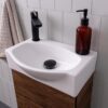 Tiny 400 Wall Hung Semi Recessed Ceramic Top Gloss White - Image 3