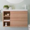 Petite Shelf 800 Wall Hung 1 Door LH Shelf RH Basin - Image 2