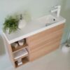 Petite Shelf 800 Wall Hung 1 Door LH Shelf RH Basin - Image 3