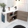 Petite Rail 800 Wall Hung 1 550 Door Towel Rail Rev Basin - Image 2