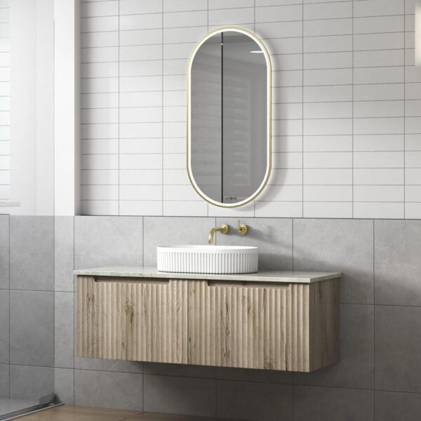 Calder 1200 Wall Hung Vanity With Snow Flat Stone Top