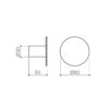 Round Wall Hook Matte White - Image 2