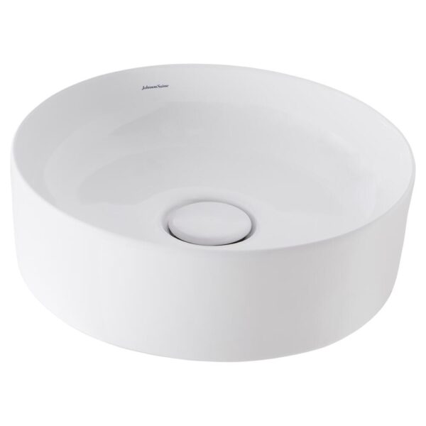 Venezia Round Counter Top Basin 390mm White/Ceramic Waste Cover
