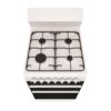 Gas Cooker 54cm Con Oven Sep Grill Gas Hob Manual Ignition White - Image 3