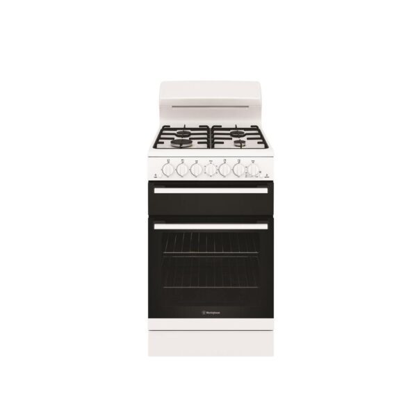 Gas Cooker 54cm Conventional Oven Seperate Grill 4 Burner Gas Hob White NG