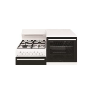 Gas Cooker Elevated 108cm RH Conventional Oven Seperate Grill 4 Burner Gas Hob White NG