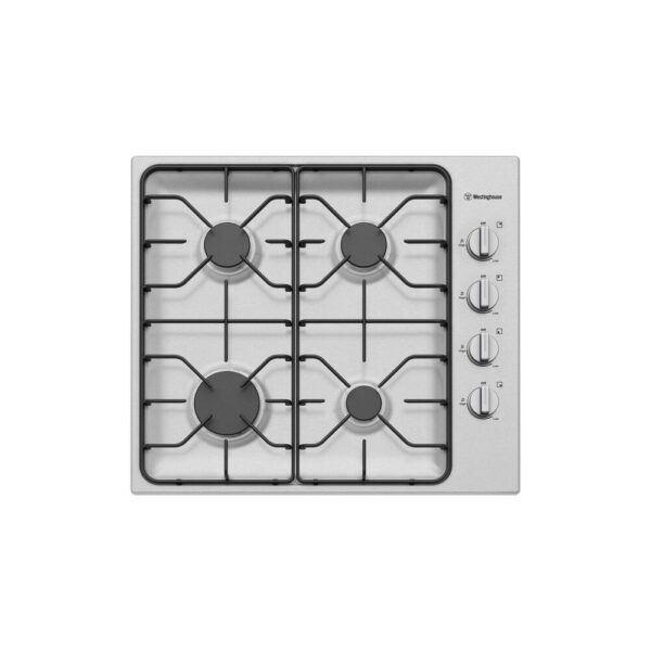 Gas Cooktop 60cm 4 Burner Inc Wok 12.1MJ/H S/S