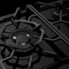 Gas Cooktop 90cm 5 Burner Inc Wok Black Ceramic Glass - Image 4