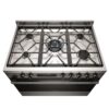 Dual Fuel Cooker 90cm Air Fryer,Steam,Pyrolytic,5 Burner Gas Hob With Wok Dark SS - Image 2